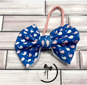 Whale Soft Fabric Bow