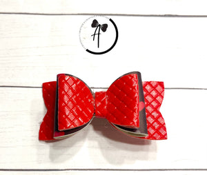 Black and Red VDay bow - 2.5 inch