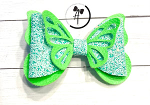 Green Butterfly Bow - 5 inch