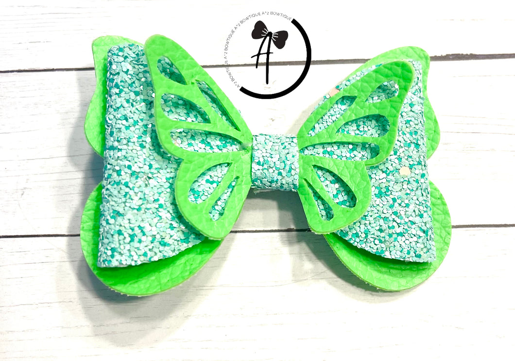 Green Butterfly Bow - 5 inch