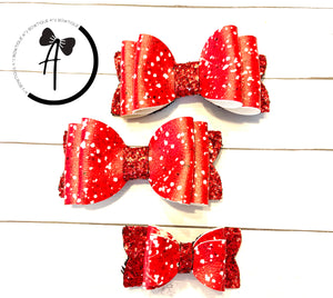 Red Sparkle Bows