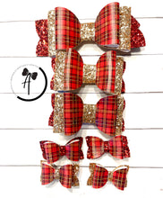 Load image into Gallery viewer, Red and Gold Christmas Bows
