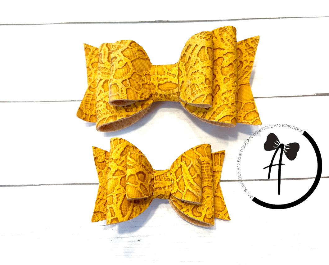 Yellow Mustard Butter Lace Bows