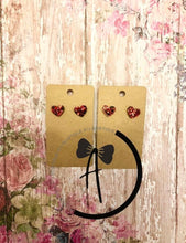 Load image into Gallery viewer, Heart Studs Acrylic Earrings
