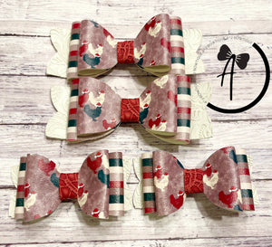 Christmas chicken bows